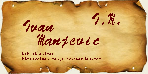 Ivan Manjević vizit kartica